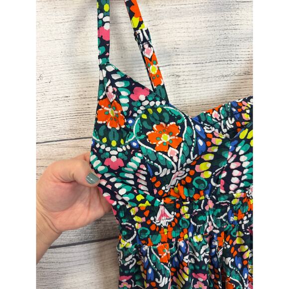 Old Navy Women's Blue Colorful Sleeveless Waisted Maxi Dress Size XS - Picture 3 of 10